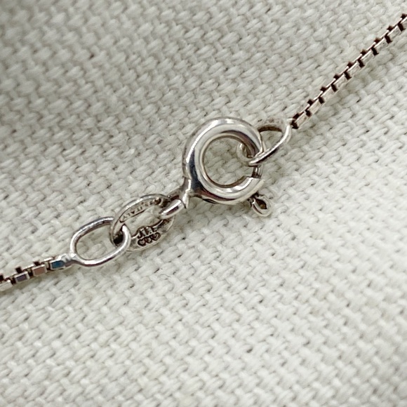 Vintage Sterling Silver Coral Inlay Heart Pendant Necklace - Picture 6 of 10